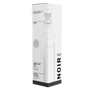 Noir White Stainless Steel Insulated Water Bottle Tumbler by h2go 25oz
